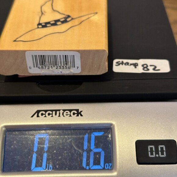 Whimsical Witch Hat Rubber Stamp Wood Mount By Anitas 3x3 Inches Halloween - Picture 7 of 7